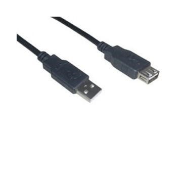   VCOM kábel USB 2.0 hosszabbítókábel 3m fekete, prémium (AMAF)