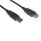 VCOM kábel USB 2.0 hosszabbítókábel 3m fekete, prémium (AMAF)