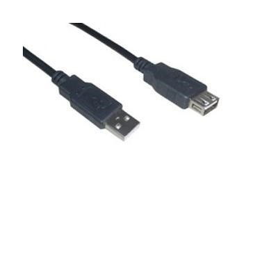   VCOM kábel USB 2.0 hosszabbítókábel 5m fekete, prémium (AMAF)