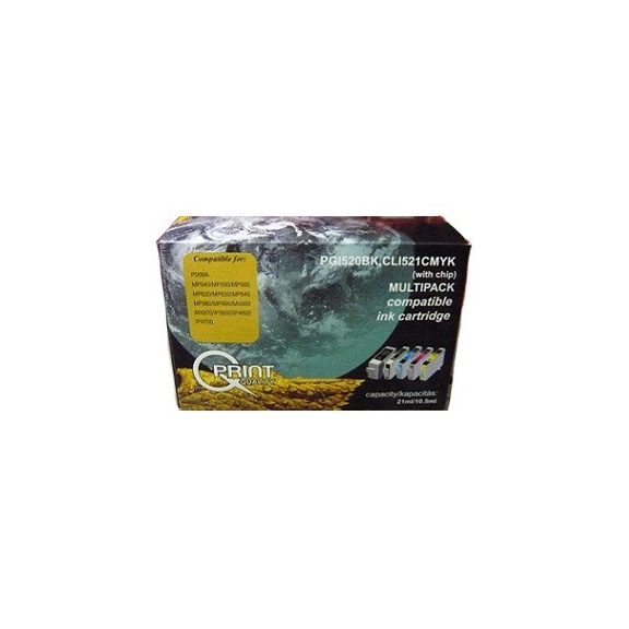 Q-Print tinta PGI520BK/CLI521B,C,M,Y multipack (chipes) Q-Print tinta PGI520BK/CLI521B,C,M,Y multipack (chipes)