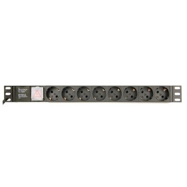 Gembird 19" PDU 8 csatlakozós elosztó 1U C14