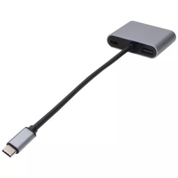  VCOM kábel átalakító USB TYPE-C apa - VGA anya + HDMI anya + USB 2.0+ PD 100W (CU4512)