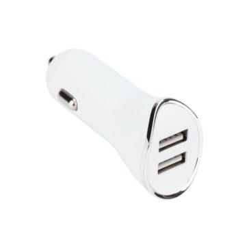 VCOM autós töltő M077 (2 db USB PORT fehér)