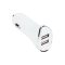 VCOM autós töltő M077 (2 db USB PORT fehér)