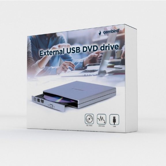 DVD író külső Gembird ezüst (DVD-USB-021-SV) DVD író külső Gembird ezüst (DVD-USB-021-SV)