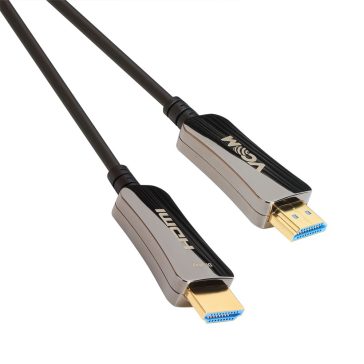   VCOM aktív optikai kábel HDMI (apa-apa) 60m (v2.0, 19M/M, 3D) fekete-ezüst (D3742A-60.0)