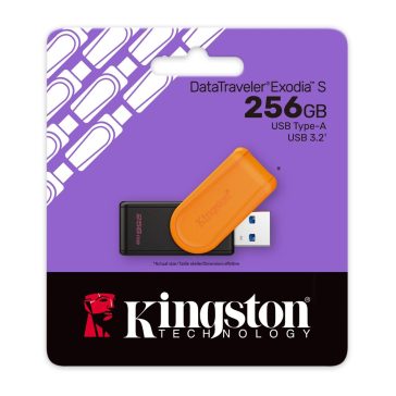   Pendrive 256GB Kingston DT Exodia S USB 3.2 Gen 1 fekete-narancs