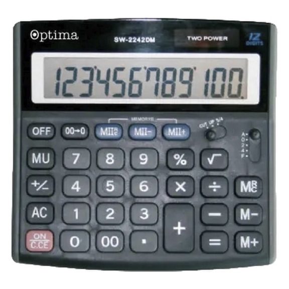 Számológép asztali OPTIMA SW-2242DM 12 digit Számológép asztali OPTIMA SW-2242DM 12 digit
