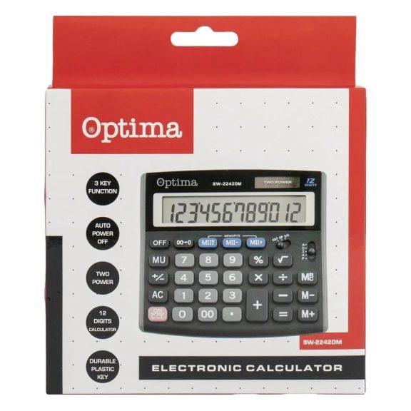 Számológép asztali OPTIMA SW-2242DM 12 digit Számológép asztali OPTIMA SW-2242DM 12 digit