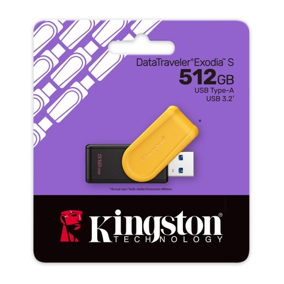 Pendrive 512GB Kingston DT Exodia S USB 3.2 Gen 1 fekete-sárga Pendrive 512GB Kingston DT Exodia S USB 3.2 Gen 1 fekete-sárga