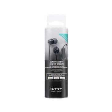 SONY MDR-EX15AP fülhallgató mikrofonnal, fekete, EU