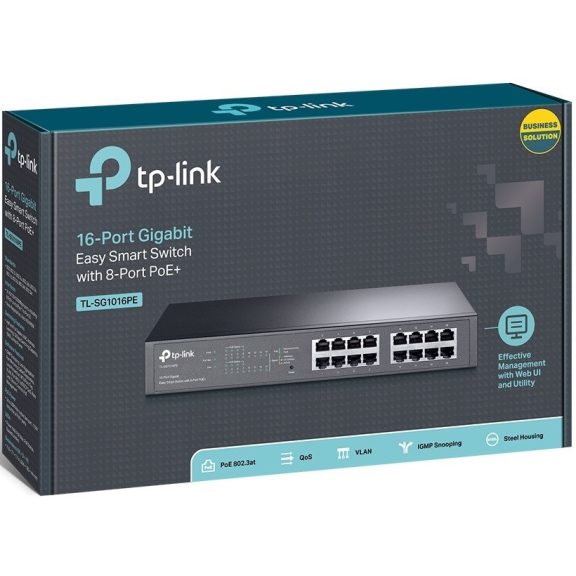Tp-Link Switch 16 Port Gigabit Easy Smart. 8 PoE+ port (TL-SG1016PE) Tp-Link Switch 16 Port Gigabit Easy Smart. 8 PoE+ port (TL-SG1016PE)