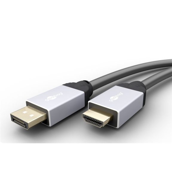 Goobay+ kábel Displayport 1.2 (apa) - HDMI 2.0 (apa) 1m (4k 60Hz) Goobay+ kábel Displayport 1.2 (apa) - HDMI 2.0 (apa) 1m (4k 60Hz)