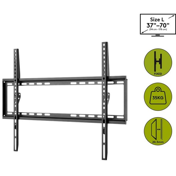 Goobay Basic fix fali konzol (L) 37"-70"-ig, fekete