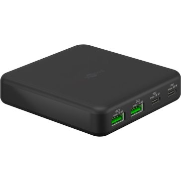   Goobay USB-C™ PD GaN többportos asztali töltő (65 W), fekete