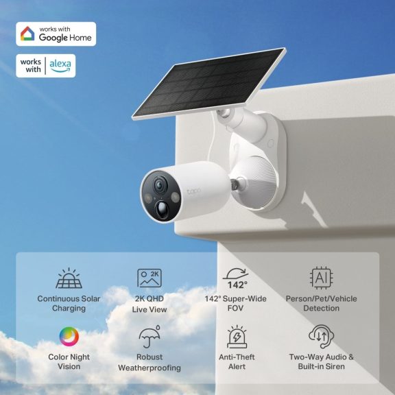 Tp-Link Wireless Kamera Cloud beltéri/kültéri + Okos Solar Panel IP65, TAPO C425 KIT Tp-Link Wireless Kamera Cloud beltéri/kültéri + Okos Solar Panel IP65, TAPO C425 KIT