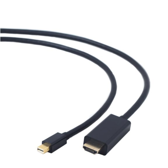 Gembird kábel mini Displayport 1.2V - HDMI 1.4V (APA-APA), 1.8m, fekete (CC-MDP-HDMI-6) Gembird kábel mini Displayport 1.2V - HDMI 1.4V (APA-APA), 1.8m, fekete (CC-MDP-HDMI-6)