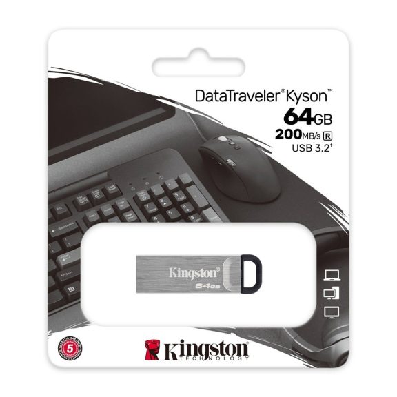 Pendrive 64GB Kingston Kyson USB 3.2 ezüst Pendrive 64GB Kingston Kyson USB 3.2 ezüst