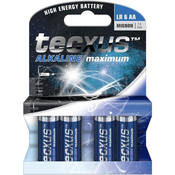 Elem Tecxus LR6/AA (Mignon) elem, 4 db bliszteres csomagolásban Ár/csomag Elem Tecxus LR6/AA (Mignon) elem, 4 db bliszteres csomagolásban Ár/csomag