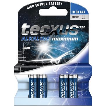   Elem Tecxus LR03/AAA (Micro) elem, 4 db bliszteres csomagolásban Ár/csomag