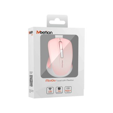 Meetion wireless egér MiniGo 2.4 Ghz wireless egér pink