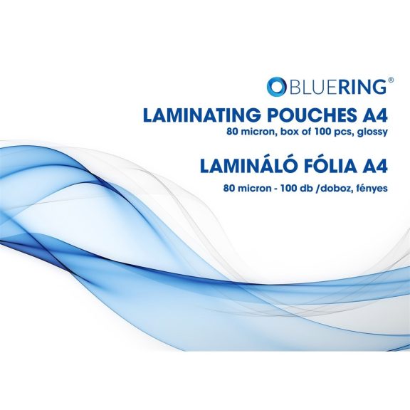 Lamináló fólia A/4 ,80mic (100/cs) Bluering Lamináló fólia A/4 ,80mic (100/cs) Bluering