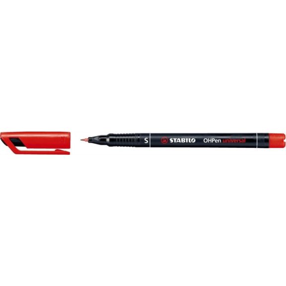 Marker alkoholos, 0,4 mm, Stabilo "OHPen S",piros Marker alkoholos, 0,4 mm, Stabilo "OHPen S",piros