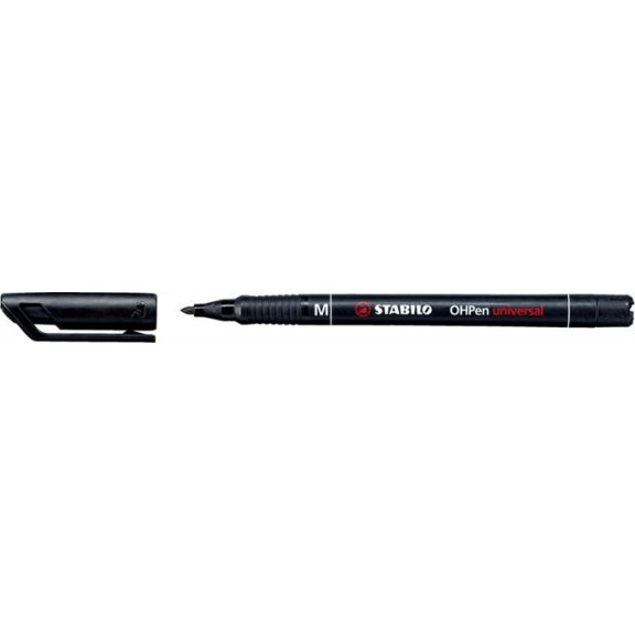 Marker alkoholos, 1 mm, Stabilo "OHPen M", fekete Marker alkoholos, 1 mm, Stabilo "OHPen M", fekete
