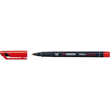 Marker alkoholos, 1 mm, Stabilo "OHPen M", piros