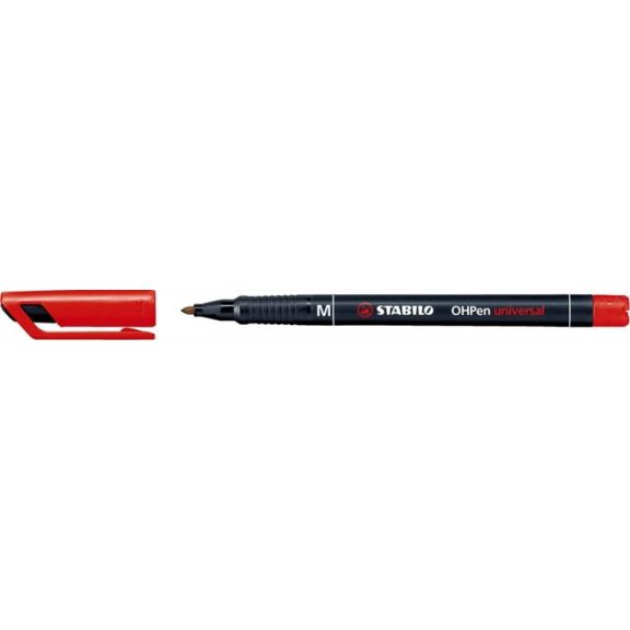Marker alkoholos, 1 mm, Stabilo "OHPen M", piros Marker alkoholos, 1 mm, Stabilo "OHPen M", piros