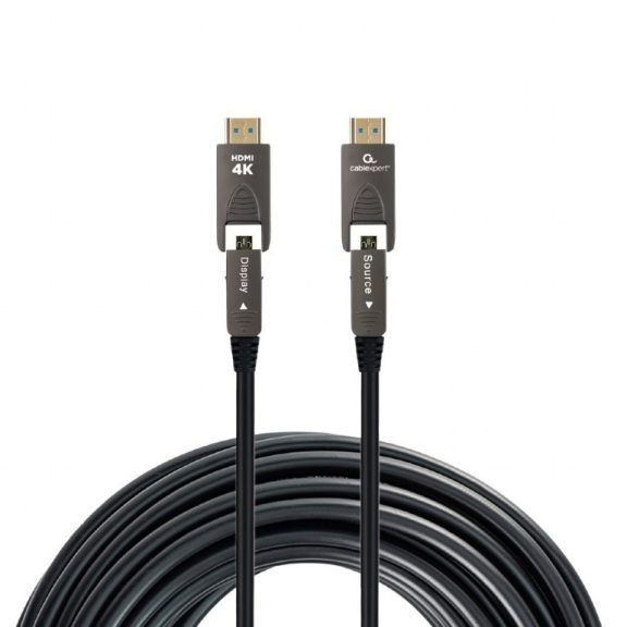 Gembird aktív optikai (AOC) HDMI kábel (apa-apa) 30 m (v2.0, 4k 60Hz) (CCAP-HDMIDD-AOC-30M) Gembird aktív optikai (AOC) HDMI kábel (apa-apa) 30 m (v2.0, 4k 60Hz) (CCAP-HDMIDD-AOC-30M)