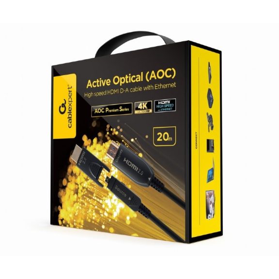 Gembird aktív optikai (AOC) HDMI kábel (apa-apa) 30 m (v2.0, 4k 60Hz) (CCAP-HDMIDD-AOC-30M) Gembird aktív optikai (AOC) HDMI kábel (apa-apa) 30 m (v2.0, 4k 60Hz) (CCAP-HDMIDD-AOC-30M)