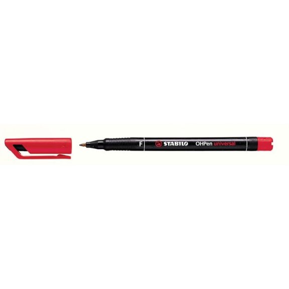 Marker alkoholos, 0,7 mm, Stabilo "OHPen F", piros Marker alkoholos, 0,7 mm, Stabilo "OHPen F", piros