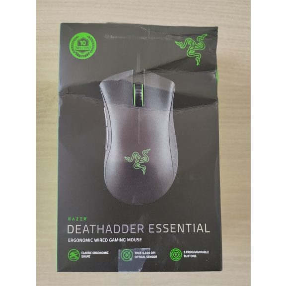 Razer DeathAdder Essential USB gamer optikai egér, fekete sérült dobozos