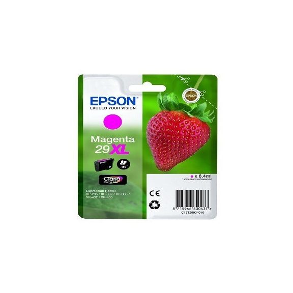 Epson tinta T2993 magenta (29XL) (lejárt szavatosságú) Epson tinta T2993 magenta (29XL) (lejárt szavatosságú)