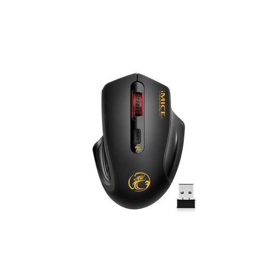 iMice  vezeték nélküli optikai egér, E-1800, 1600DPI, USB, fekete