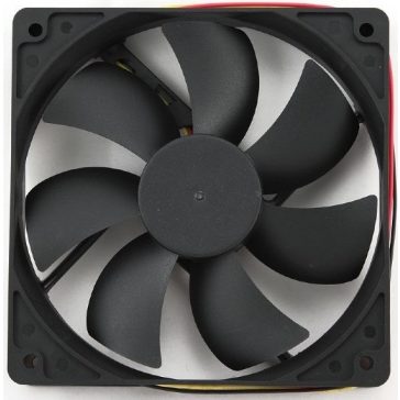   Hűtő ház Ventillátor Gembird 120x120x25MM fekete 3 vezeték (fancase) sikló csapágyas