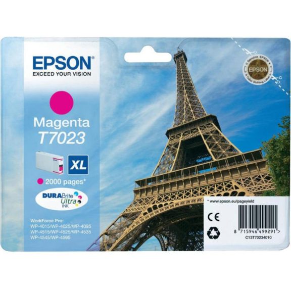 Epson tinta T7023 XL magenta 2k (lejárt szavatosságú termék) Epson tinta T7023 XL magenta 2k (lejárt szavatosságú termék)