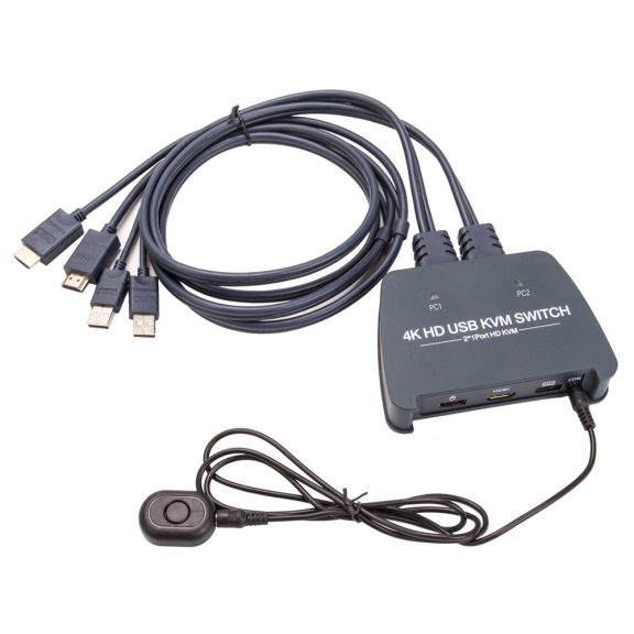 VCOM 2 portos HDMI KVM switch (DD221-4K) VCOM 2 portos HDMI KVM switch (DD221-4K)