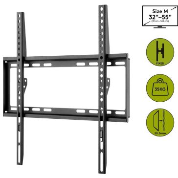   Goobay Basic fix fali konzol (M) 32"-55"-ig, fekete