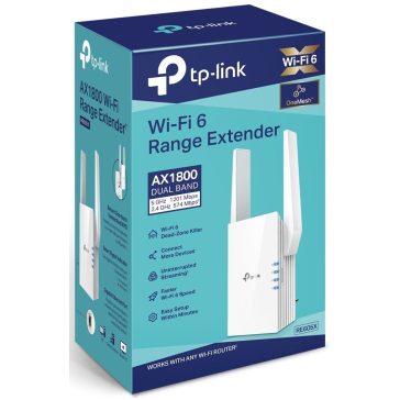   Tp-Link RE605X Wifi Lefedettség Növelő/Jeltovábbító AX1800 Range Extender