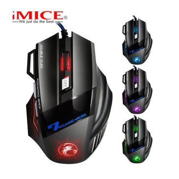   iMice  vezetékes optikai gamer egér  X7, 3200PI, USB, fekete