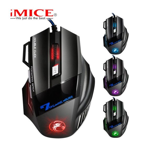 iMice vezetékes optikai gamer egér X7, 3200PI, USB, fekete iMice vezetékes optikai gamer egér X7, 3200PI, USB, fekete