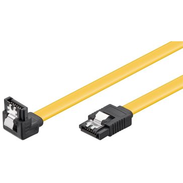   Goobay 6 Gbps SATA adatkábel 90°-ban hajlított csatlakozóval, 50 cm