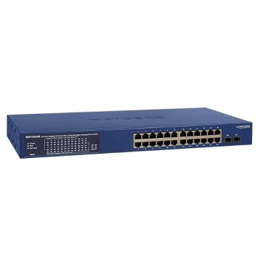   Netgear GS724TPP-300EUS 24-port Gigabit L2 menedzselhető switch, 2-port Gigabit SFP, 24-port PoE+
