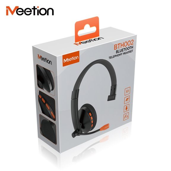 Meetion BTH002 Bluetoot Call Center fejhallgató fekete
