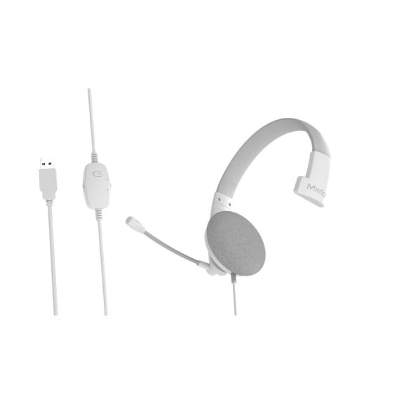 Meetion HP002U  USB Call Center fejhallgató fehér