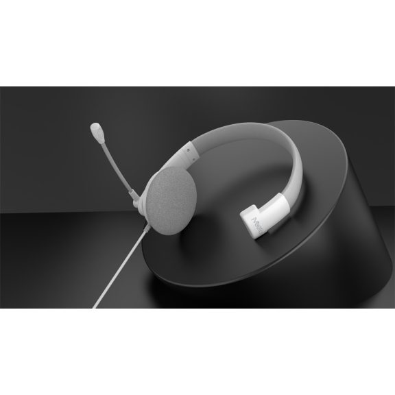 Meetion HP002U  USB Call Center fejhallgató fehér
