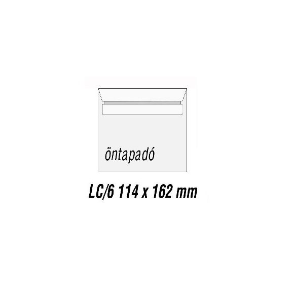 Boríték Lc6 öntapadó Boríték Lc6 öntapadó