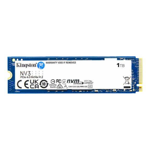 SSD Kingston NV3 M.2 PCIe 4.0 2280 NVMe 1TB SSD Kingston NV3 M.2 PCIe 4.0 2280 NVMe 1TB